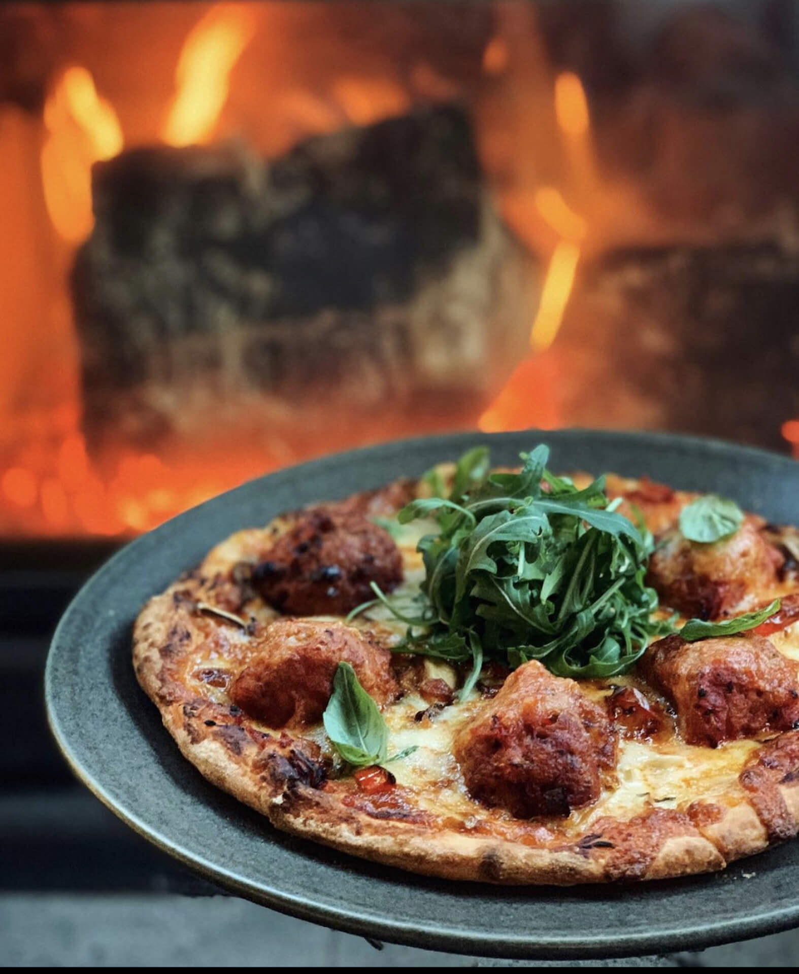 Wood fired pizza at Goat House